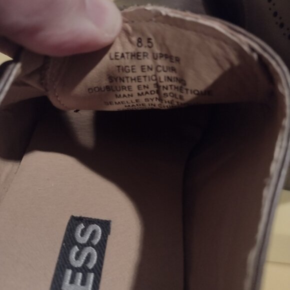 Mens Express brown leather dress shoes size 8.5m in good condition - Picture 6 of 9